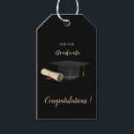Etiqueta Para Presente Boné de formatura, Diploma, Formando<br><div class="desc">Boné de formatura e diploma para a etiqueta de presente do formando.</div>