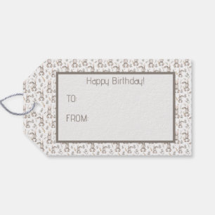 Etiqueta Para Presente Boneco de Cinza Neutro