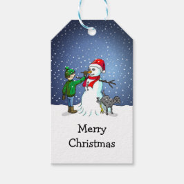 Etiqueta Para Presente Boneco de Neve de Natal