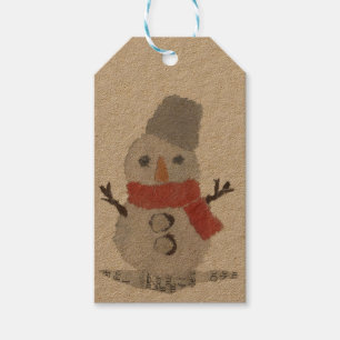 Etiqueta Para Presente Boneco de neve, feriados, Natal, lunático