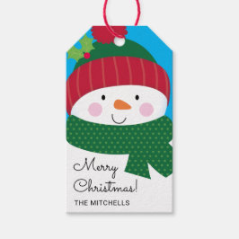 Etiqueta Para Presente Boneco de Neve Personalizado