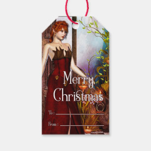 Etiqueta Para Presente Bonita Fantasia Elf Felry Natal Gift Tag v1