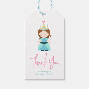 Etiqueta Para Presente Bonita Princesa Garota Obrigado