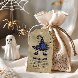 Etiqueta Para Presente Bonitas Bruxas no Halloween Obrigado Por Favor
