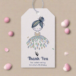 Etiqueta Para Presente Bonitinha Ballerina Princesa Aniversário Obrigado