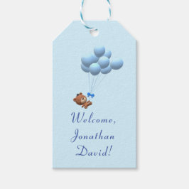 Etiqueta Para Presente Bonito É um Urso de Teddy e Balões