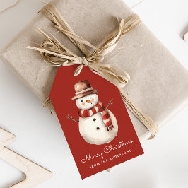 Etiqueta Para Presente Bonito Papai Noel de Aquarela Feliz Natal