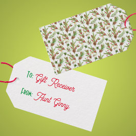 Etiqueta Para Presente Bonito Pine Cones e Botânica