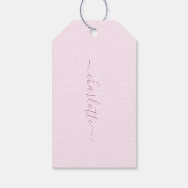 Etiqueta Para Presente Bonito Rosa e Blush (Verso)