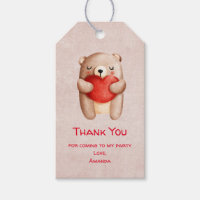 Bonito Urso de Teddy Carregando Coração Vermelho O
