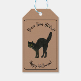Etiqueta Para Presente Bonito, você foi o gato preto do Halloween