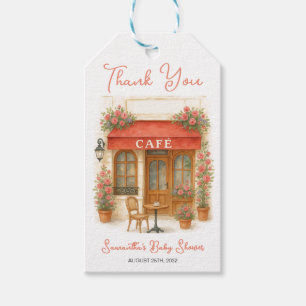 Etiqueta Para Presente Bonjour Bebe Paris French Café Chá de fraldas