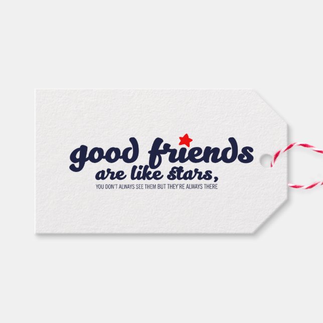 Etiqueta Para Presente Bons amigos são como estrelas (Frente (horizontal))