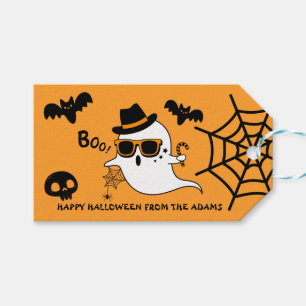 Etiqueta Para Presente BOO Feliz Halloween Personalizável
