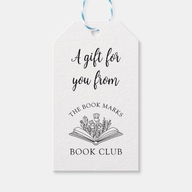 Etiqueta Para Presente Book Club Personalized A Gift From  (Frente)