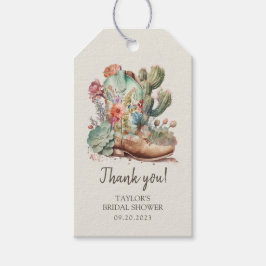 Etiqueta Para Presente Boots and Bubble Western Chá de panela