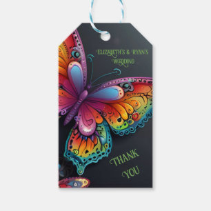 Etiqueta Para Presente Borboleta Whimsical Romance Convite para Casamento