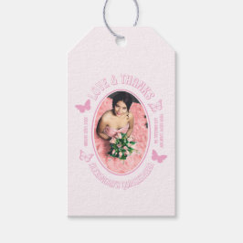 Etiqueta Para Presente Borboletas Rosa Quinceanera