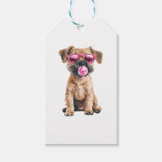 Etiqueta Para Presente Borda Terrier (Frente)
