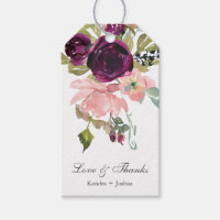 Borgonha e Blush Watercolor Floral