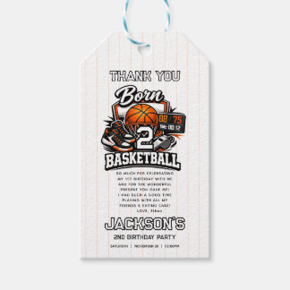 Etiqueta Para Presente Born 2 Basketball Sports Themed Boy 2nd Birthday 