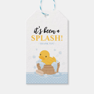 Etiqueta Para Presente Borracha de Pato Amarelo - Festa de Banho Favorece