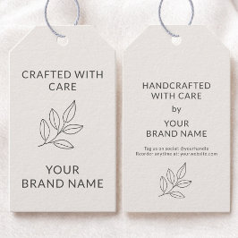 Etiqueta Para Presente Botanical Branding Small Business Minimalist Hang