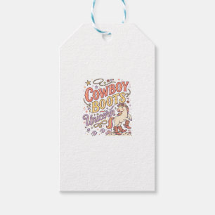 Etiqueta Para Presente Botas de Cowboy Unicórnio Caprichosas Desi Zazzle