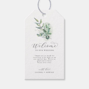 Etiqueta Para Presente Botas-vindas ao Casamento Verde Elegante