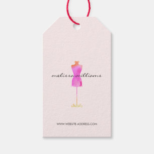 Etiqueta Para Presente Boutique cor-de-rosa II do manequim do vestido da