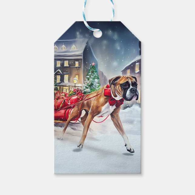 Etiqueta Para Presente Boxer Christmas Fesason Season (Frente)