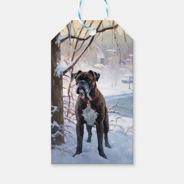 Etiqueta Para Presente Boxer Deixe Nevar Natal (Frente)