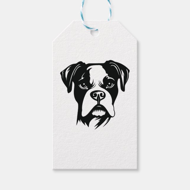 Etiqueta Para Presente Boxer Dog (Frente)