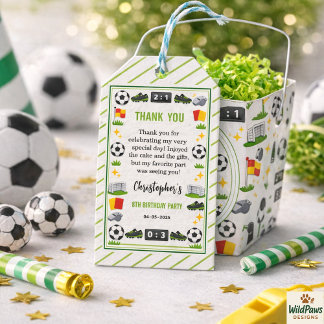 Etiqueta Para Presente Boys Modern Sports Soccer Kids 8th Birthday Party