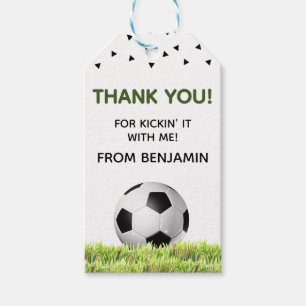 Etiqueta Para Presente Boys Soccer Sports Obrigado Aniversário de criança