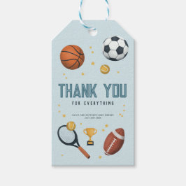 Etiqueta Para Presente Boys Sports Obrigado Chá de fraldas Favor