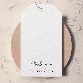 Etiqueta Para Presente Branca Simples Minimalista Obrigado Casamento