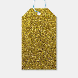 Etiqueta Para Presente Brilhante Dourado