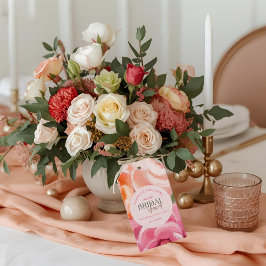 Etiqueta Para Presente brilhante e ousada festa floral de noivado