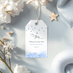 Etiqueta Para Presente Brilhe Brilhe Estrelinha Azul Menino Chá de Bebê