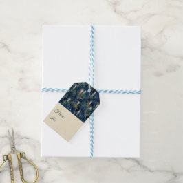 Etiqueta Para Presente Brilho de Velas de Natal Antigo