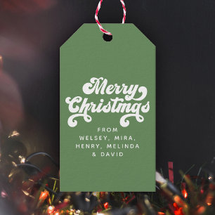 Etiqueta Para Presente Brincadeira de Natal Simples Tipografia Retrográf