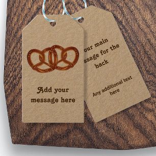 Etiqueta Para Presente Brincadeira Pretzel Loaves a própria mensagem pão