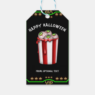 Etiqueta Para Presente Brinde de festa de terror de Halloween do Olho de 