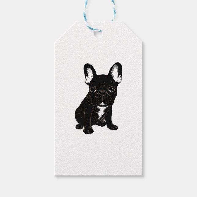 Etiqueta Para Presente Brindle French Bulldog (Frente)