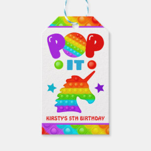 Etiqueta Para Presente Brinquedo Antiestresse Pop It Arco-íris para Anive