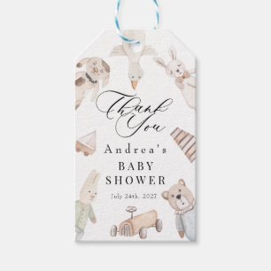 Etiqueta Para Presente Brinquedos bebês Chá de fraldas Vintage Favor