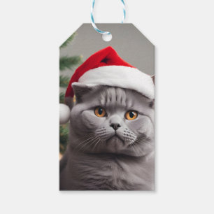 Etiqueta Para Presente British Shorthair Christmas