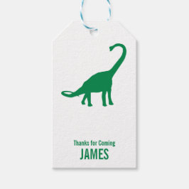 Etiqueta Para Presente Brontosaurus Dinosaur Silhouette Birthday Gift Tag