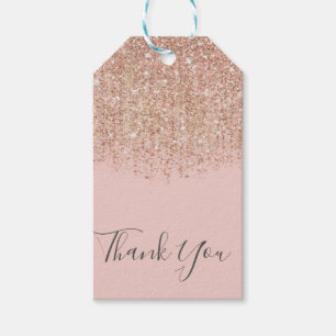 Etiqueta Para Presente Bronze Dourado Glitter Rosa Bege Favor de Festa Gl
